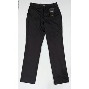 Lee Straight Leg Pants Women 8 Medium Black New Wrinkle Resistant Comfort Waist